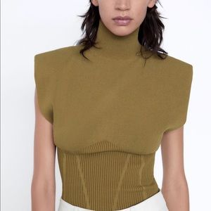 Shoulder Pad Knit Top